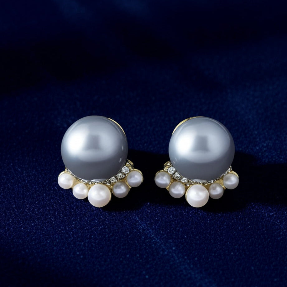 Pearl Embedded Earrings