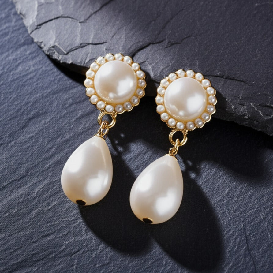 Teardrop Pearl Earrings