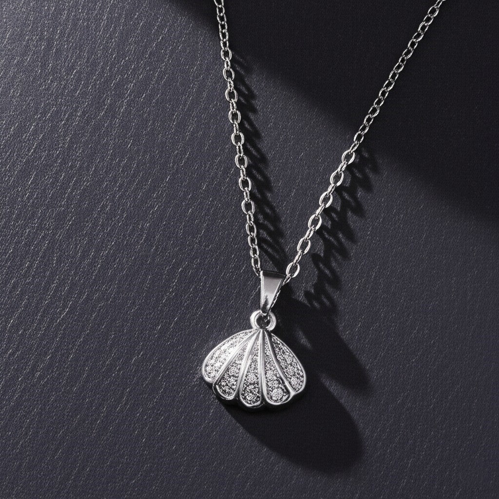 Silver Shell Pendant Necklace